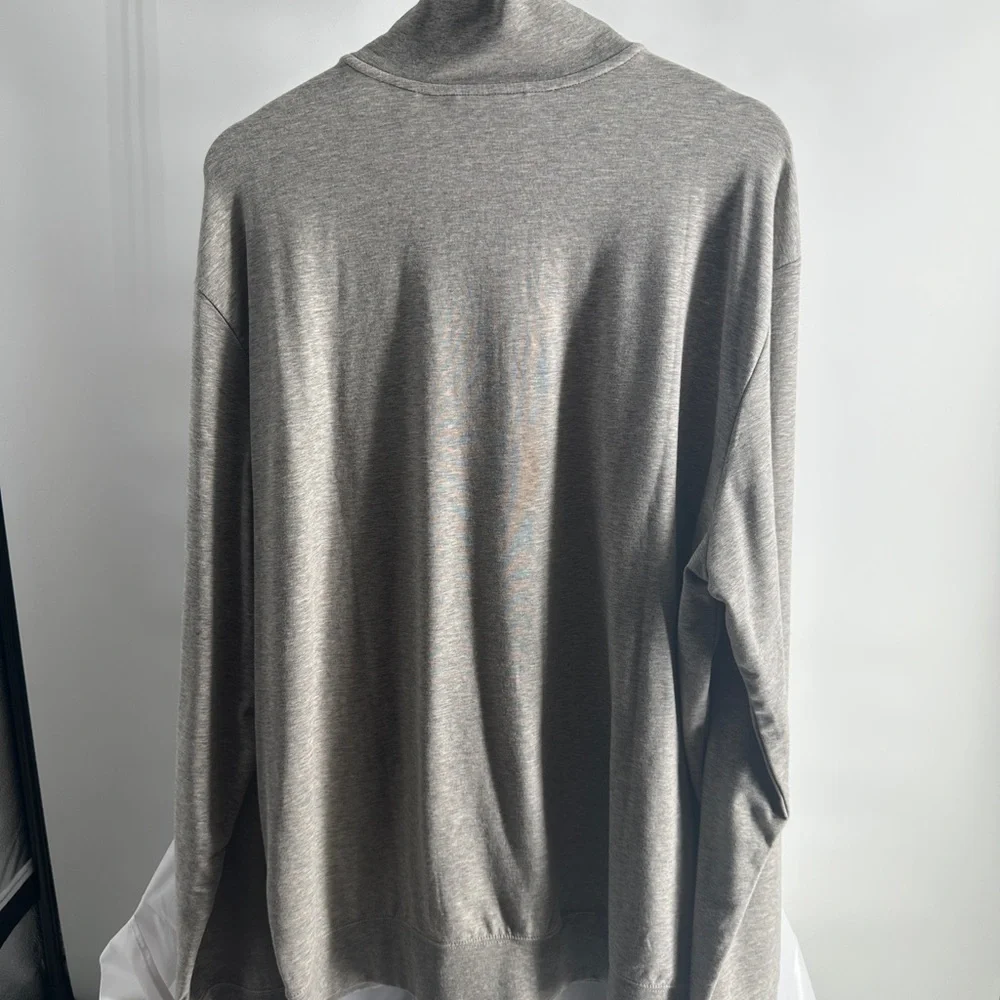 NWT Polo golf Ralph Lauren gray cotton blend quarter zip sweater
